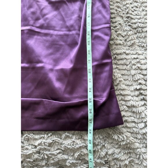 Calvin Klein Purple Sleeveless V-Neck Ruched Mini Sheath Dress 12 - Picture 8 of 8